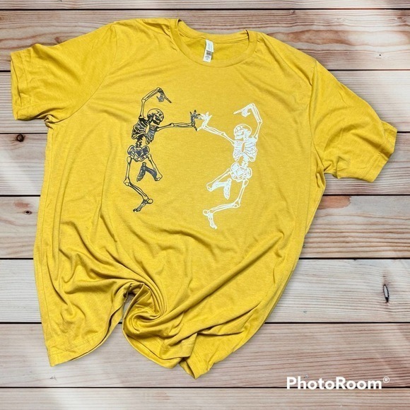 Dancing Skellies Womens Short Sleeve‎ Tshirt Unisex Sizing - Picture 1 of 3